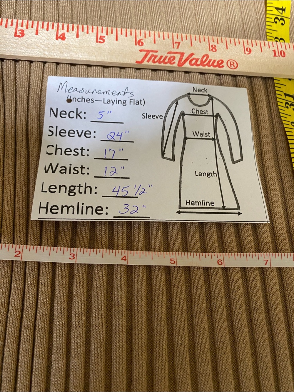 LANE BRYANT Tan/Black Colorblock Stretchy Ribbed Maxi—Mock Turtleneck—Sz 18/20 - Picture 12 of 15